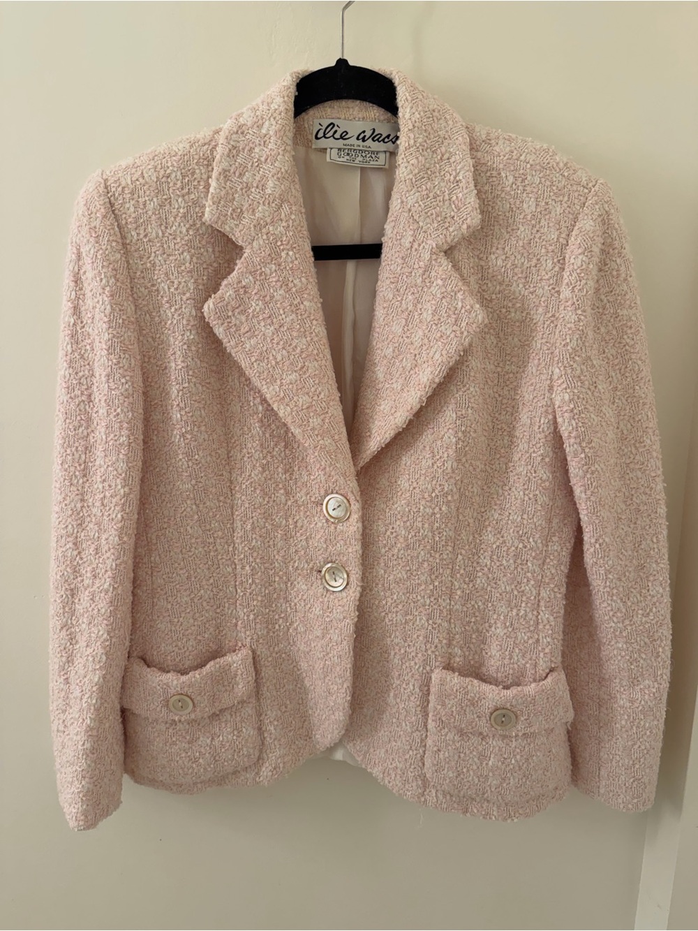 Bergdorf Goodman union made vintage Bouclé Blazer Jacket